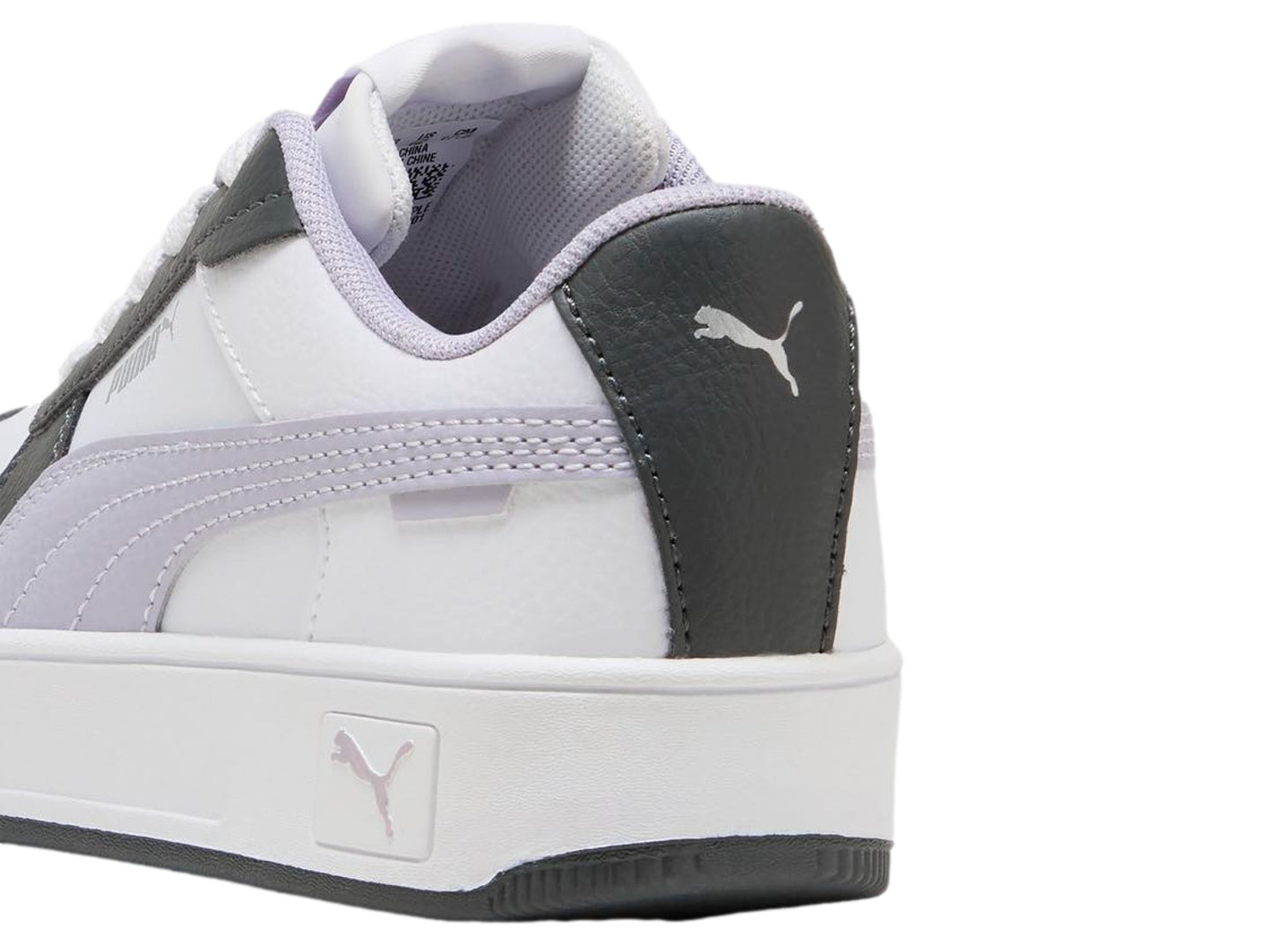 Tenis PUMA Carina Street Blanco y Lila para Niña