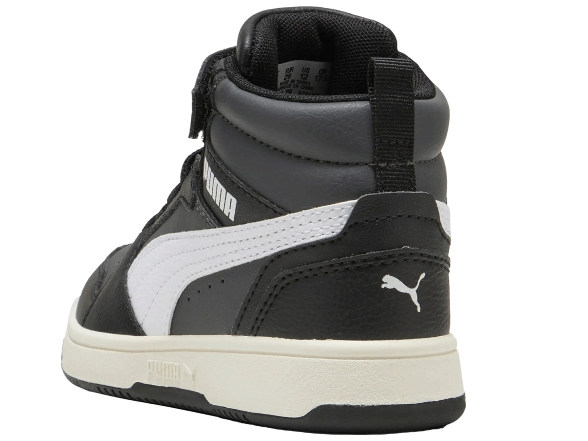Tenis PUMA Rebound V6 Mid Negro para Niño