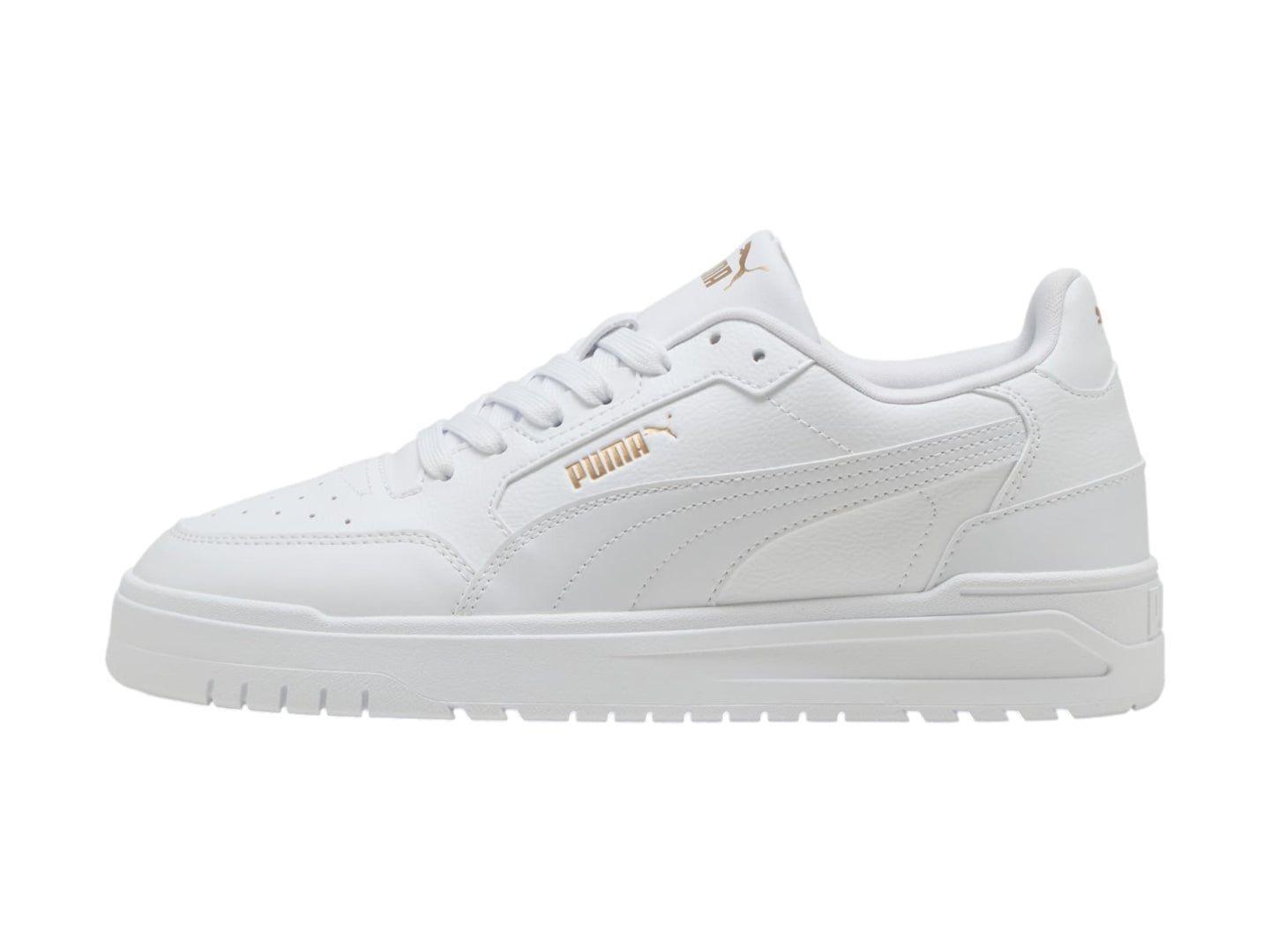 Tenis Puma Shuffle Downtown Blanco y Oro para Hombre