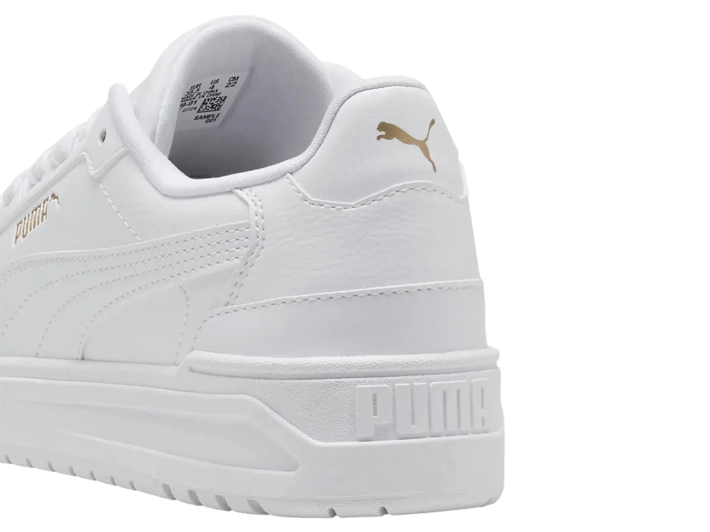 Tenis PUMA Shuffle Downtown Lo Blanco y Oro para Niño