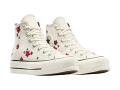 Tenis Converse CTAS Lift HI Color Hueso para Mujer