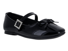 Zapatos Ballerinas Roze Negro de Charol para Niña