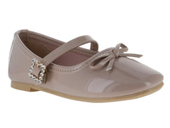 Zapatos Ballerinas Roze Color Maquillaje de Charol para Niña