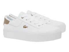 Tenis Lacoste Ziane Platform Blanco y Rosa para Mujer