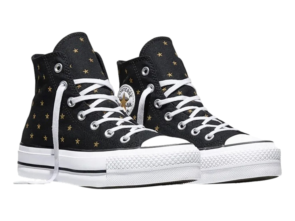 Tenis Converse CTAS Lift Platform Estrellas Negro para Mujer