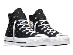 Tenis Converse CTAS Lift Platform Estrellas Negro para Mujer