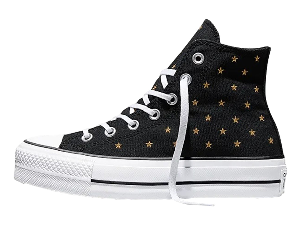 Tenis Converse CTAS Lift Platform Estrellas Negro para Mujer