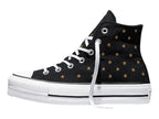 Tenis Converse CTAS Lift Platform Estrellas Negro para Mujer