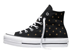 Tenis Converse CTAS Lift Platform Estrellas Negro para Mujer