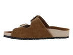 Sandalias de Gamuza Roze Color Camel para Mujer