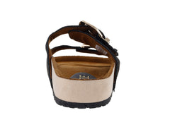 Sandalias Roze de Gamuza Negro para Mujer
