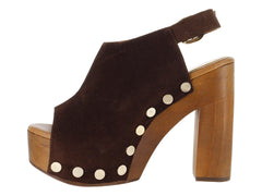 Sandalias de Tacón Edimag Gamuza Color Ferrero para Mujer