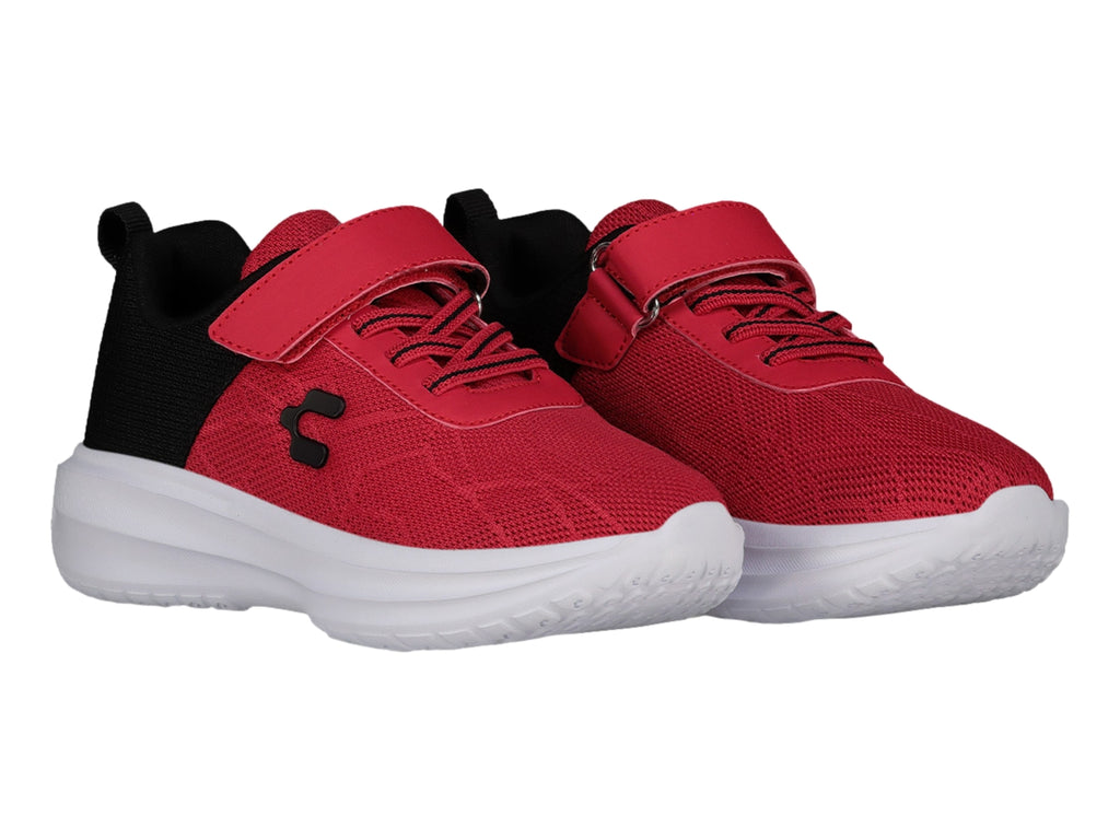 Tenis Charly Road Casual Rojo y Negro para Niña