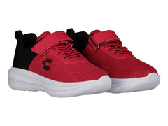 Tenis Charly Road Casual Rojo y Negro para Niña