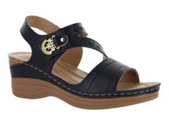 Sandalias Mas Descanso Negro para Mujer
