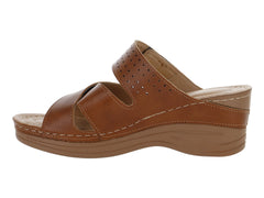 Sandalias Confort Mas Descanso Color Coñac para Mujer