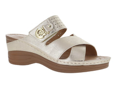 Sandalias Confort Mas Descanso Color Oro para Mujer