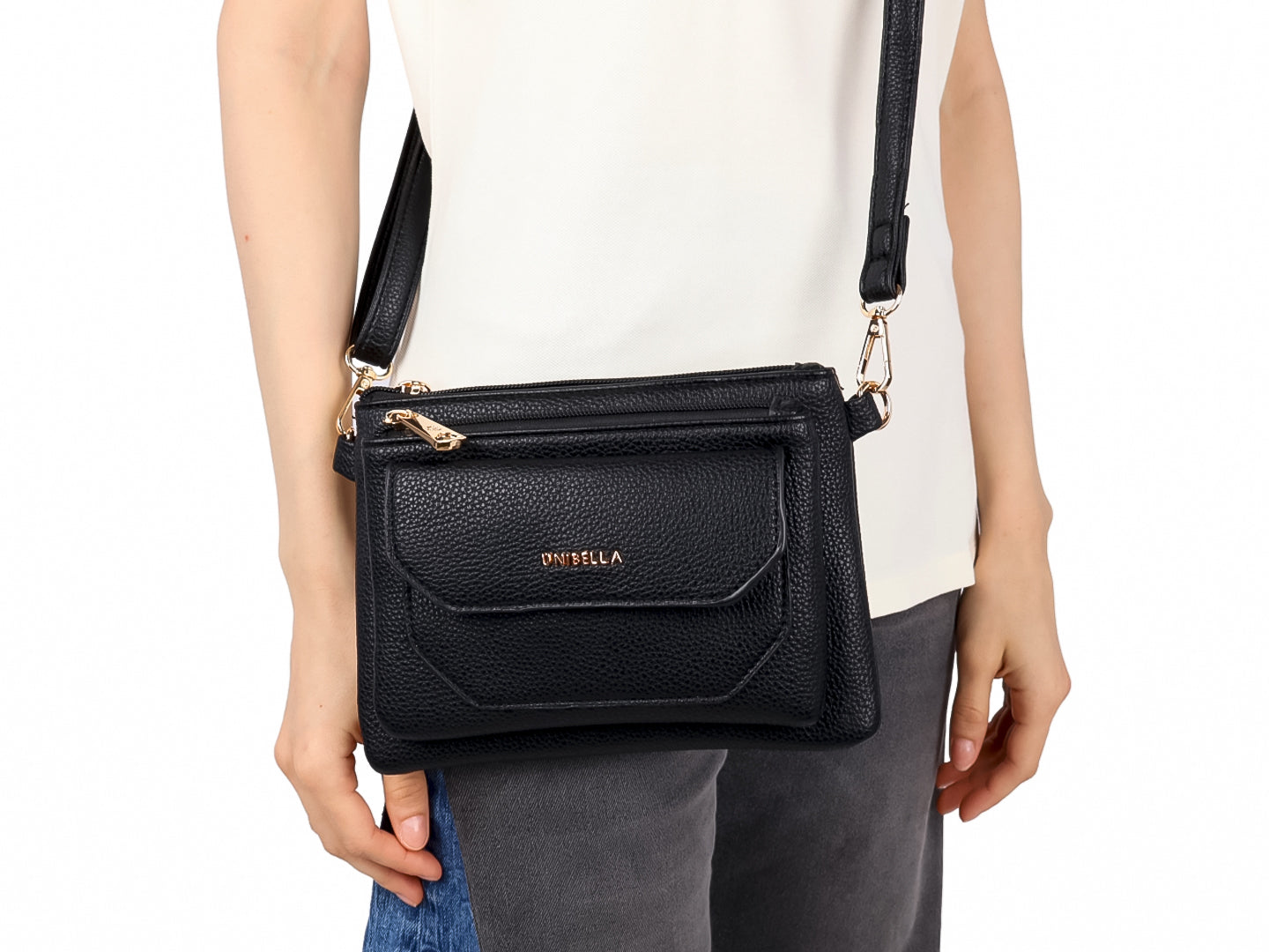 Bolsa de Hombro Unibella Negro para Mujer