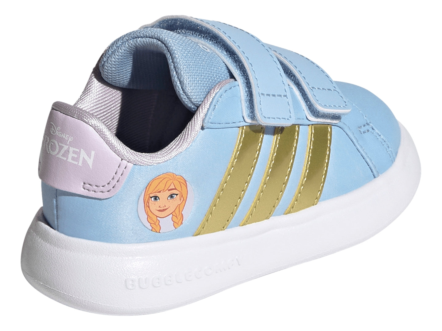 Tenis Adidas Grand Court Anna I Azul y Dorado para Niña