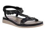Sandalias Luna Rosa Negro para Mujer