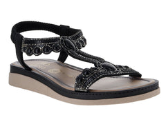 Sandalias Luna Rosa Negro para Mujer