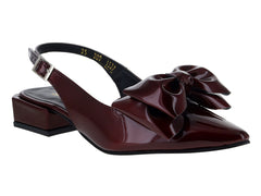 Tacones Luna Rosa Merlot de Charol para Mujer