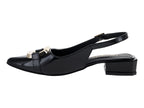 Zapatillas Luna Rosa Negro de Charol para Mujer