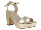 Sandalias de Tacón Luna Rosa Color Oro para Mujer