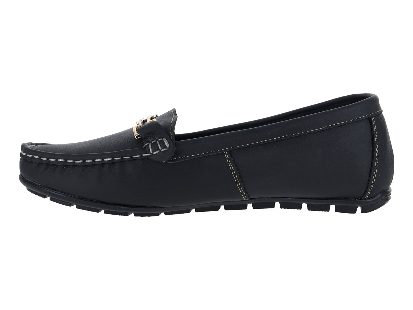 Mocasines Luna Rosa Piel Negro para Mujer