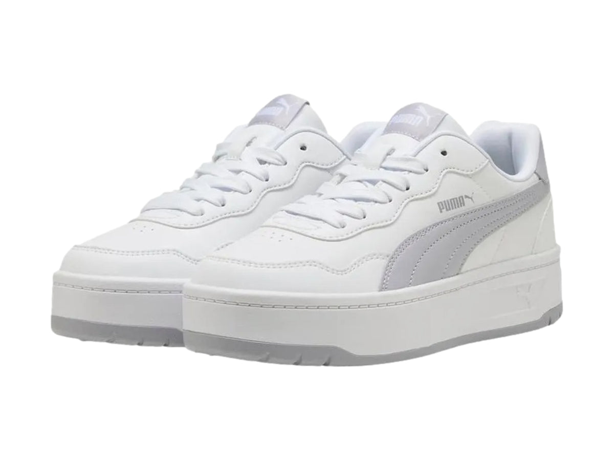 Tenis PUMA Court Lally Skye Blanco y Plata para Mujer
