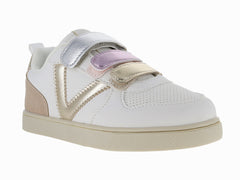 Tenis Victoria Blanco con Oro Rosa para Niña
