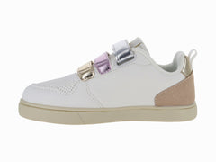 Tenis Victoria Blanco con Oro Rosa para Niña