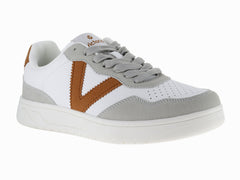 Tenis Victoria Blanco y Café para Mujer