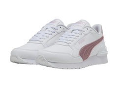 Tenis PUMA ST Runner V4 SL Glitter Blanco y Rosa para Niña