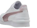 Tenis PUMA ST Runner V4 SL Glitter Blanco y Rosa para Niña