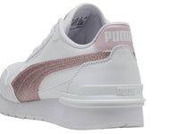 Tenis PUMA ST Runner V4 SL Glitter Blanco y Rosa para Niña