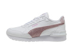 Tenis PUMA ST Runner V4 SL Glitter Blanco y Rosa para Niña