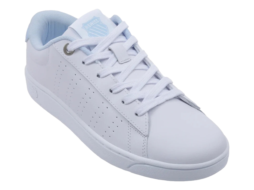 Tenis K-Swiss Court Blanco con Azul para Mujer