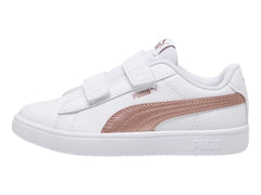 Tenis PUMA Rickie Classic V Blanco y Oro Rosa para Niña