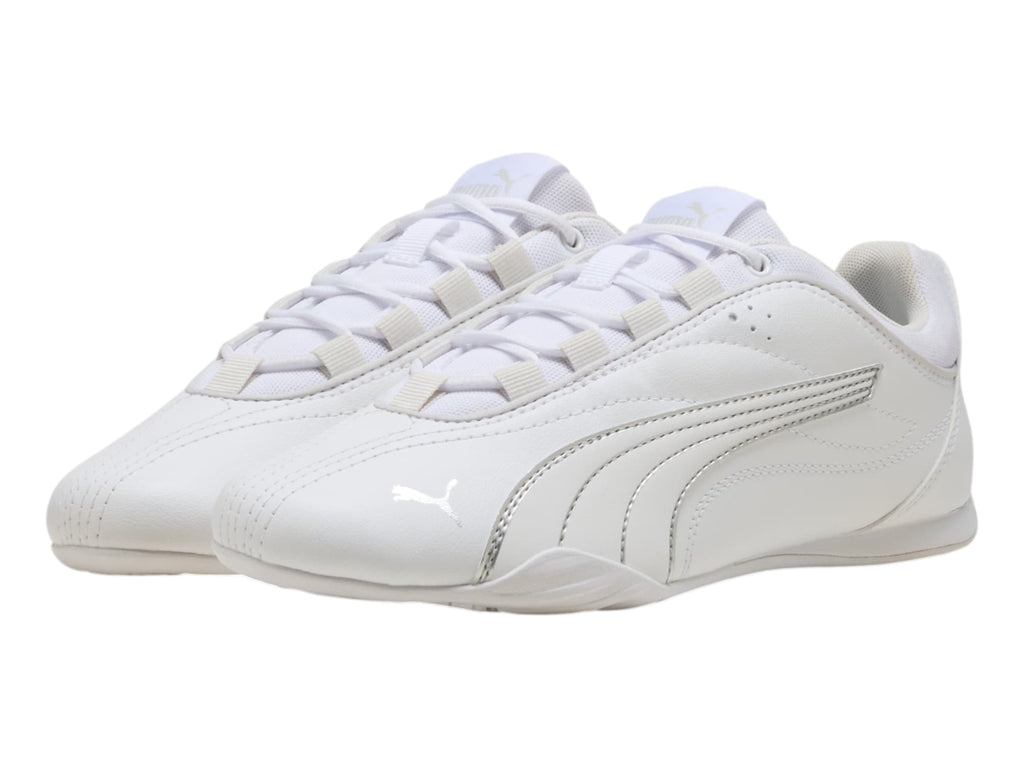Tenis Puma Catch Soleil Blanco y Plata para Mujer